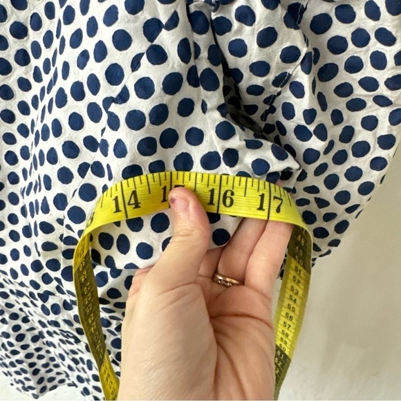 Sea New York 100% Cotton Button Tie Front Puff Sleeve Blouse Size 6 - Picture 2 of 10